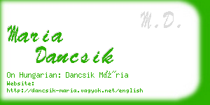 maria dancsik business card